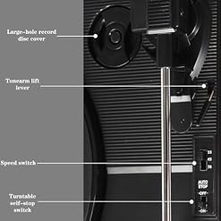 WYRMB Vinyl Record Player Wireless Turntable with Built-in Speakers and USB Support 3-Speed Bluetooth Wireless Playback Headphone for Entertainment and Home Decoration - Les Beatles, Paul McCartney, John Lennon, RIngo Starr, George Harrison WYRMB Vinyl Record Player Wireless Turntable with Built-in Speakers and USB Support 3-Speed Bluetooth Wireless Playback Headphone for Entertainment and Home Decoration – Image 6