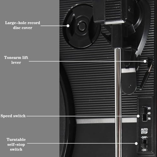 WYRMB Vinyl Record Player Wireless Turntable with Built-in Speakers and USB Support 3-Speed Bluetooth Wireless Playback Headphone for Entertainment and Home Decoration - Les Beatles, Paul McCartney, John Lennon, RIngo Starr, George Harrison WYRMB Vinyl Record Player Wireless Turntable with Built-in Speakers and USB Support 3-Speed Bluetooth Wireless Playback Headphone for Entertainment and Home Decoration – Image 7