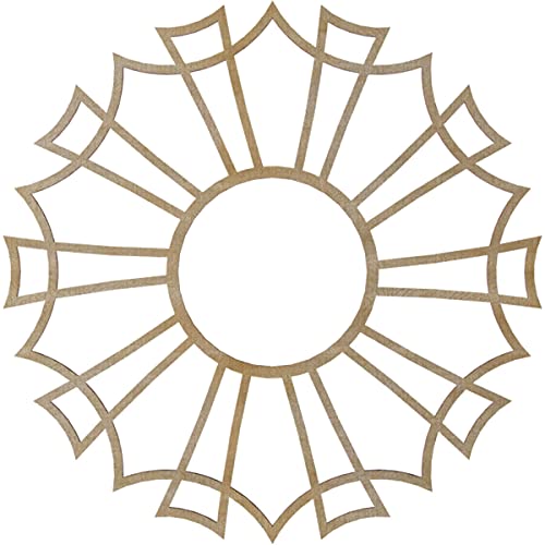 Image of Ekena Millwork 20 inchOD x 7 inchID x 1 /4 inchT Augustus Wood Fretwork Pierced Ceiling Medallion, Hickory