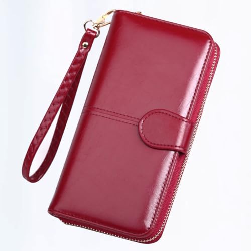 Long Wallet Zipper Phone Purses for Women Snap Closure Purse Wallet Pocket Zipped Cell Phone Pouch Pack Bag (black)4