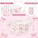Pink Bow Cupcake Liners 300 Pcs Coquette Bow Floral Cupcake Wrappers Baking Cups Baking Standard Liners Holders for Baby Shower Wedding Bachelorette Bridal Showers Birthday Party Decoration