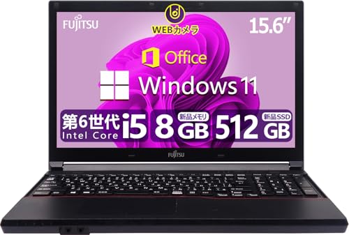 yςݕiz yWEBJ & eL[zxm m[gp\R FMVV[Y 15.6^ 6Core i5-6200U/Windows11/Office/ݒsv/DVDhCut/WIFI/L[{[horL[{[h (2)