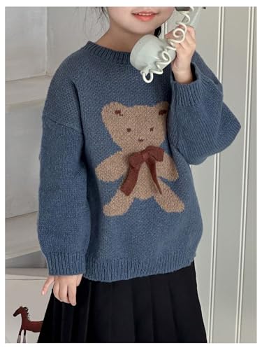 SOLY HUX Toddler Girl's Cute Graphic Sweater Crew Neck Long Sleeve Knit Pullover Tops Fall Clothes2