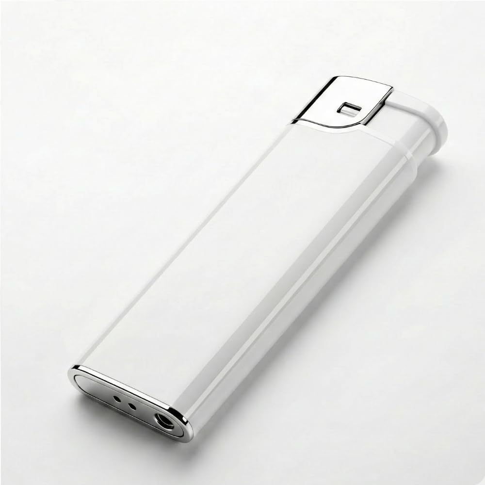 Pack de 50 Mecheros Personalizados con Logo o Texto - Encendedores Electrónicos Recargables con Impresión UV a Todo Color - Detalles para Bodas, Comuniones, Empresas y Eventos (Blanco)