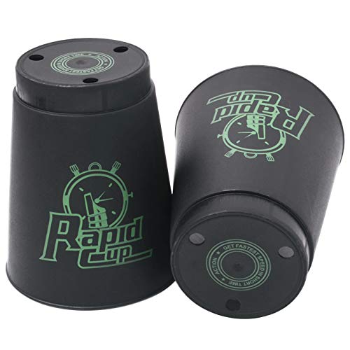Quick Stacks Cups Sports Stacking Cups Speed Training Game Classic Interactive Challenge Competition Party Toy Set Of 12 With Carry Bag-Black #TOP7