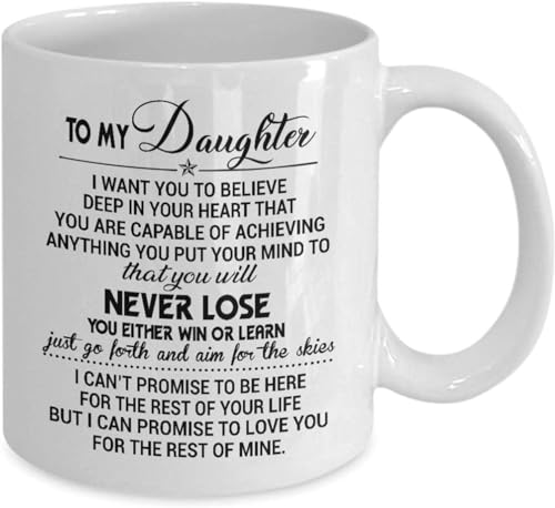 Gift Idea for Dad Fathers Day to my Daughter Coffee Mug Cup Present From Mom Dad i Want you Believe Little Girls Novelty Coffee Mug 11oz A3w595 06869