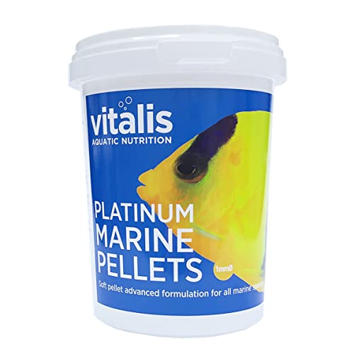 Vitalis Platinum Marine Pellets Fischfutter Aquarium (260g) Fischfutter Aquarium Pellets für Marine Fischarten - hochverdaulich und ausgewogen - Vitamine und Mineralien (260g)
