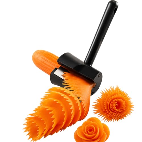 Spiral Vegetable Slicer and Peeler, Kitchen Tool for Carrots, Radishes, Potatoes, Handheld Design
