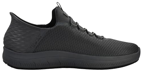 Skechers Men's Summits Colsin Sr Hands Free Slip-Ins Work Shoe, Charcoal/Black, 9.5 M US