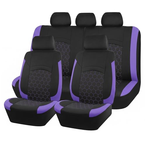 Housses de siège de voiture broderie hexagonale en tissu haute densité