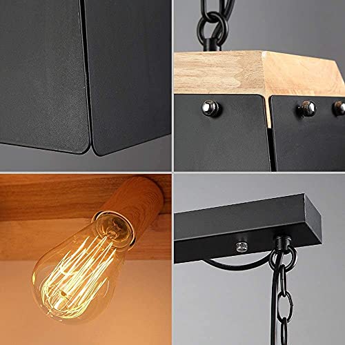 Plafonnier suspension rétro style américain rustique avec douille E27 - 2