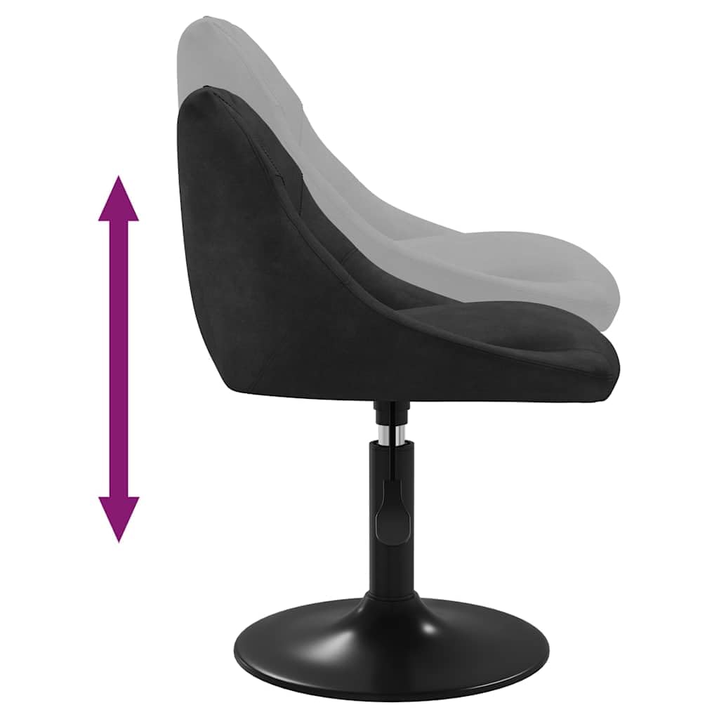 vidaXL Chaise de Salle à Manger Noir Velours