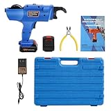 8-34mm Rebar Tie Gun, Automatic Rebar Tier Tying Machine, 110v Charging Plastic Steel Impact-Resistant Handheld Tier Tool Set W/1800mah High-Capacity Li-Ion Battery&Toolbox, For Construction Project