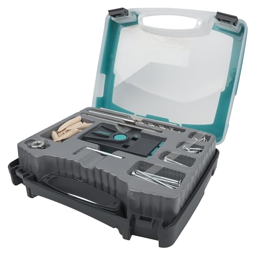 wolfcraft 4642100 - Coffret Undercover Jig TX 20 - Assemblage par vissage invisible Assemblages en angle, en T et à plat - 55 pièces