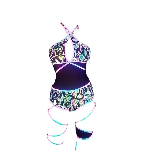 Maillot de bain lumineux et réfléchissant pour briller en soirée rave
