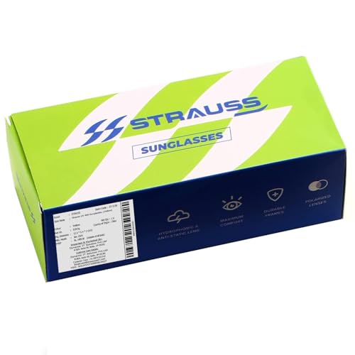 Image of Strauss Polarized Sunglasses for Men and Women | Lightweight Sunglasses with UV Protection for Cycling | Running | Driving | Cricket | Fishing, (Yellow)