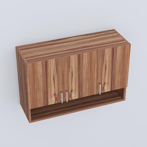 Image of SPECIALITY PANELS 3 Door Modular Wall Mounted Kitchen Cabinet with Organizer Shelf Space Saving Storage Unit | Engineered Wood Cupboard for Kitchen Living Room Organizer Furniture | DIY Assembly