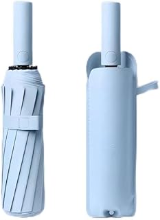 傘 レインコート 無地傘 折りたたみ式 軽量 防風 ガラス繊維 晴雨兼用 収納袋付き 携帯に便利（傘下直径107cm）