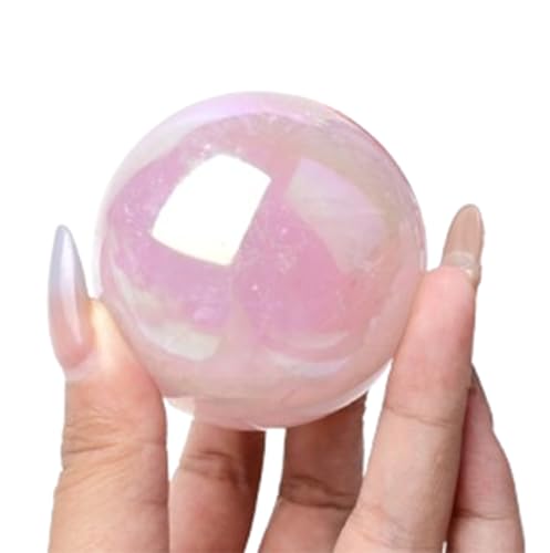 Sphère en quartz rose titane 50-60mm pour décoration de table