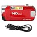 1080PDigital Camera, 16MP Camcorder with 2.4 Inch Rotatable Screen, 16X Zoom HD Video Recorder with Fill Light, Video Camera Built in Battery (Red)