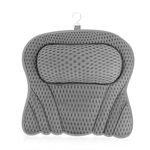 Almohada de Baño, Cojín de Bañocon 4D Cojín de baño con 6 Ventosas Antideslizantes Cojin Bañera Antideslizantes Bañera Almohada de Baño para Mujeres Hombres SPA
