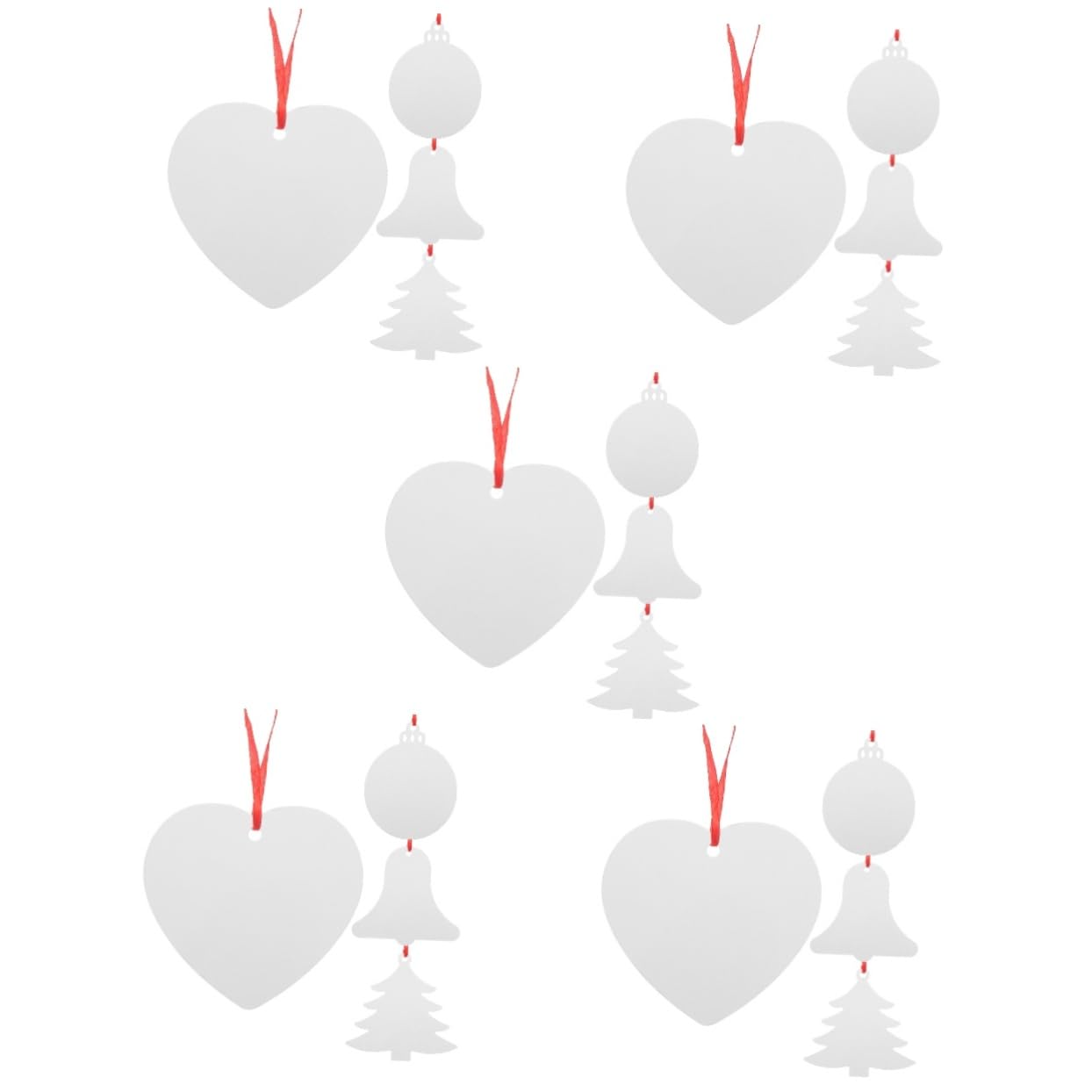 PRETYZOOM 5 Juegos Adorno De Sublimación De Aluminio Navidad Adornos Calcomanías Decoraciones Colgantes Navideños Manualidades Navideñas Colgante En Colgantes Decorativos 4 Uds * 5