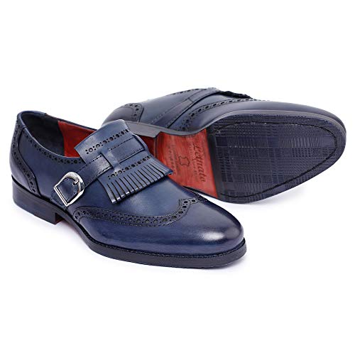 Image of Lethato Men's Wingtip Brogue Kiltie Monk Strap Loafer Dress Shoes