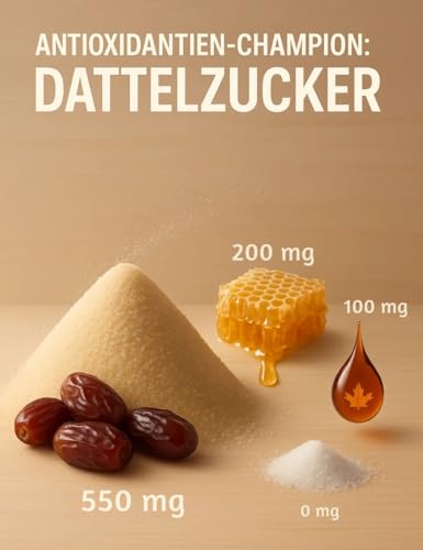 DATTELMANN® - Bio Dattelzucker 1KG - Natürliche Süße - aus fein gemahlenen Deglet Nour Datteln - zum Backen & Verfeinern - Zuckeralternative Premium