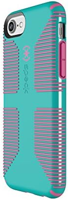 Speck Products CandyShell Grip iPhone SE 2020 Case Fits iPhone 8/7/6S/6 - Caribbean Blue/Bubblegum Pink
