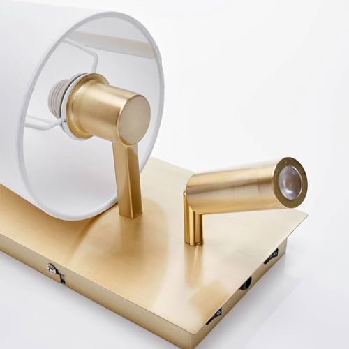 Applique Lindby Aiden, Bianco, Ottone, Lampada A Led Da Lettura - 9