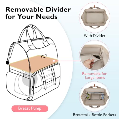 mommore Diaper Bag Backpack Champagne