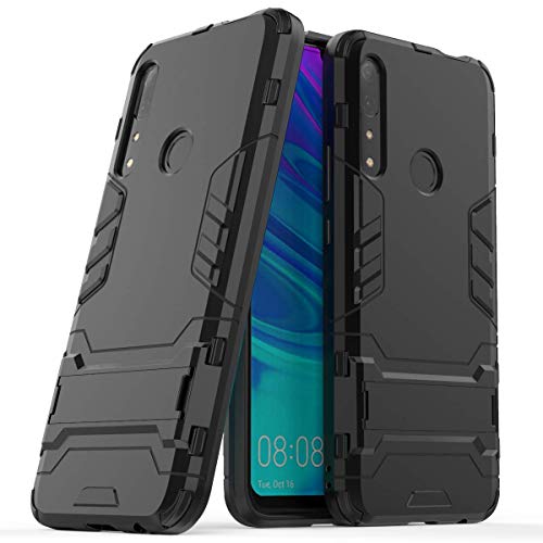 FanTing Funda para Huawei Y9 Prime 2019,Soporte Plegable, A Prueba de Choques，Carcasa a Prueba de Golpes TPU+PC Case para Huawei Y9 Prime 2019 -Negro