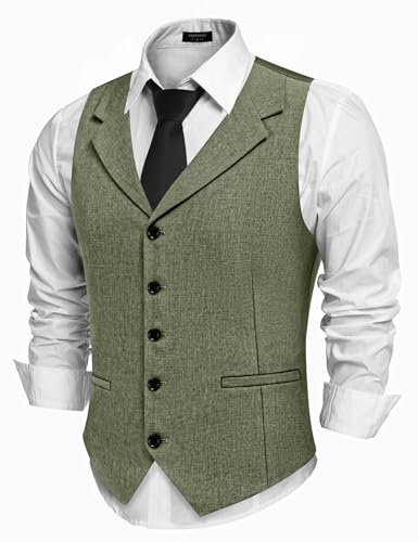 Amazon.com: COOFANDY Mens Christmas Suit Vests Notch Lapel