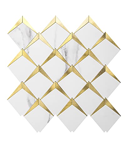 Art3D 10-Sheet Peel And Stick Backsplash For Kitchen Décor, Self-Adhesive Diamond Mosaic Tiles For Fireplace Bathroom #TOP4