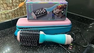 2500W Professional Hair Styler Hair Styler Hair Dryer Easy 3 Heat Levels Hair Straightener Brush With Bag Hiddba Styling Smoothing Curl All Hair Types - cr 8210