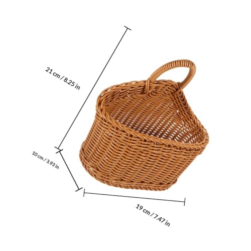 Cesta colgante de plástico beige PRETYZOOM de 2 unidades 3