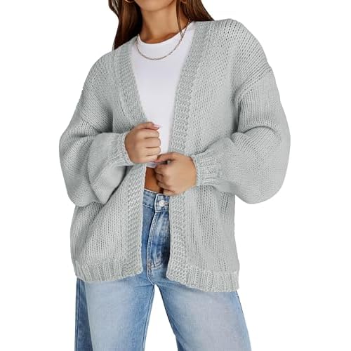 Cakulo Womens Oversized Chunky Cardigan Sweaters Open Front Long Cardigans Fall Coatigan 2025 Knit Sweater Coats