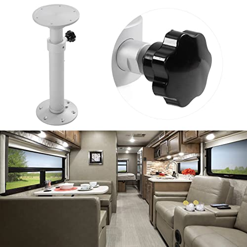 Cuifati Aluminium Alloy RV Table Leg 17.5in-30in, Adjustable Telescopic Table Pedestal, Frosted RV Accessories - Image 2