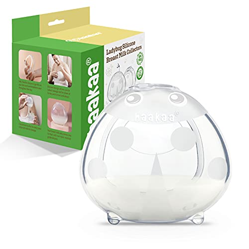 Image of haakaa Ladybug Breast Milk Collector -Soft Breast Shell | Wearable Nursing Cups | Breastmilk Saver,Leak Catcher for Pumping,Breastfeeding Moms,Protect Sore Nipples(Silicone 2.5 oz/75 ml,1PK)