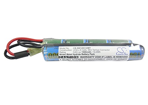 Battery for Airsoft Guns AUGRT Mini Tamiya Ni-MH 9.6V 1500mAh - 2/3A - Image 6