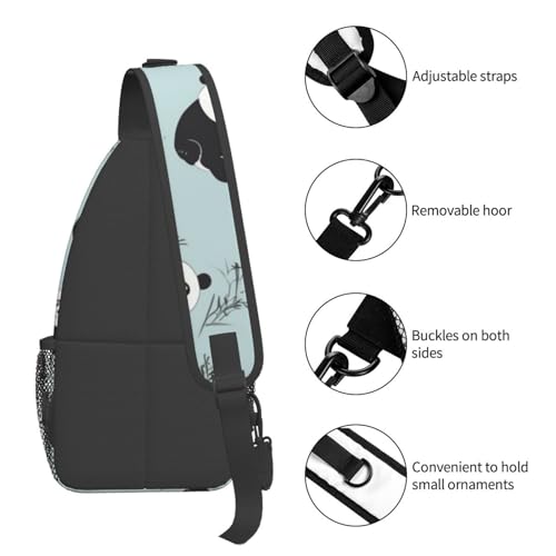 Bolso cruzado casual estilo Panda para hombre y mujer miniatura 5