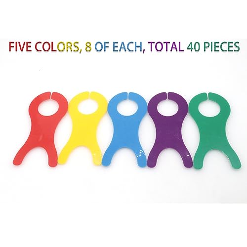 Joyangy Pack of 40 Large Yarn Bobbins, 5 Color Cross Stitch Bobbin Organizer, Spool Thread Holder for Knitting, Sewing, Crochet, Weave and Cross Stitch Projects - Thumbnail 2