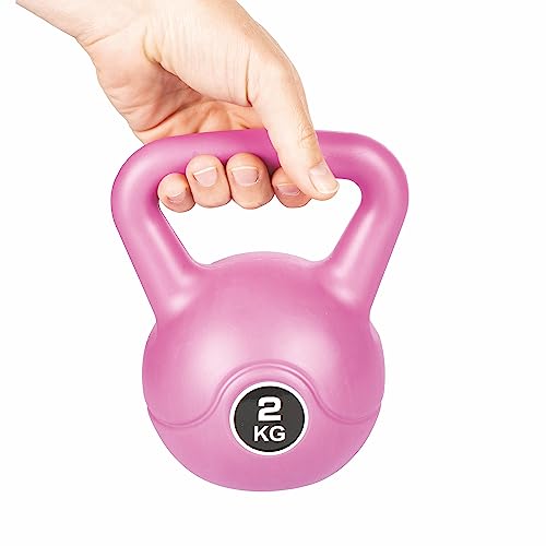Kettlebell 2 kg para entrenamiento, agarre antideslizante, FitLover - Imagen 4