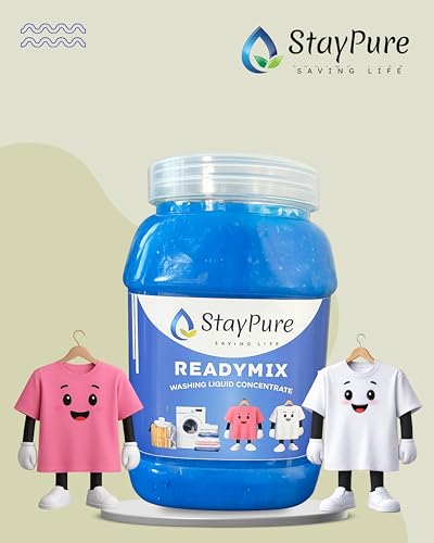 Image of StayPure Readymix Home Cleaning Combo - Laundry Liquid Detergent Concentrate + Dish Wash Concentrate | Makes 5L Each | Powerful Grease & Stain Removal