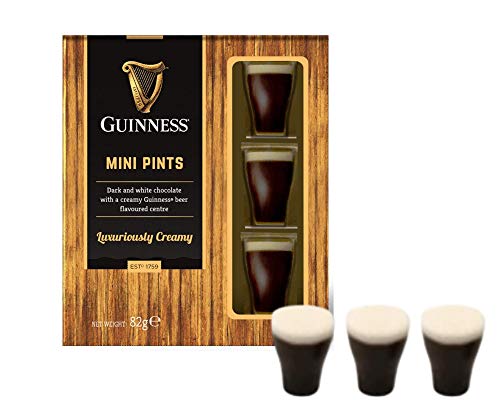 Guiness Mini Pints - Dark and. White Chocolate with A Creamy Guinness. Beer Flavoured Centre - Luxuriously Creamy 82g