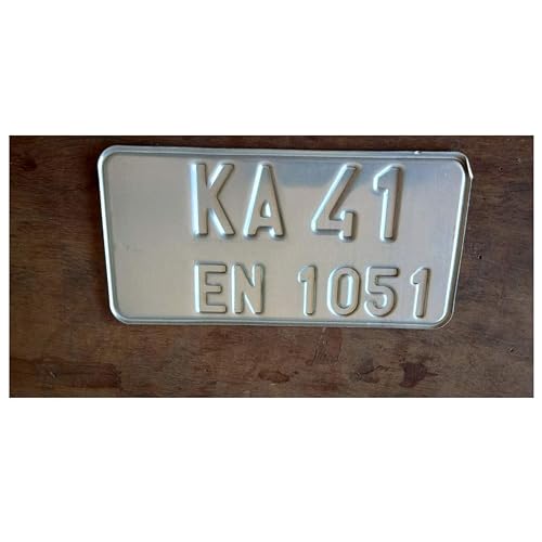 Embossed Ind Number Plate for Bike| Fancy Black| No Bar or Serial Code| for Old Vehicle Only