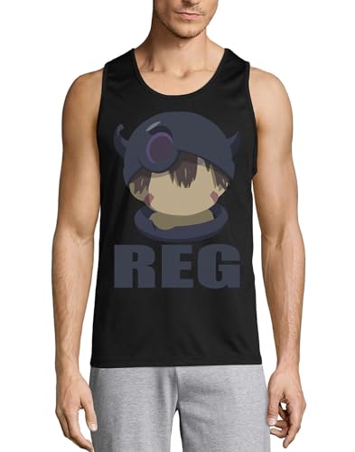 Débardeur pour homme en coton imprimé Anime 115 noir décontracté