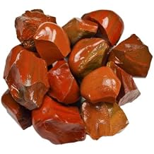 Hypnotic Gems Materials 1 lb Red Jasper Stones from Asia - Large 1" to 1.25" Average Size per Rock - Around 15-20 pcs per Pound