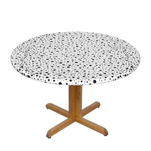 Nappe ronde ajustée polyester imperméable antidérapante table à manger - 2