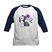 CafePress MLP Sparkling Jewel Baseball Jersey Kids Cotton Baseball Jersey, 3/4 Raglan Sleeve Shirt Navy/White